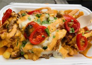 Loaded Parma chicken fries (+ jalapeños per request)  at MARIA in Berlin