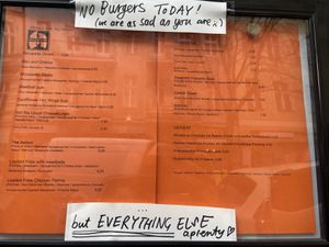 Menu  at MARIA in Berlin