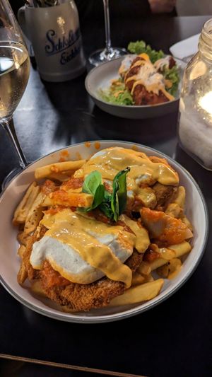 Vegan chicken parm at MARIA in Berlin