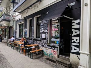 Outside of MARIA at MARIA in Berlin