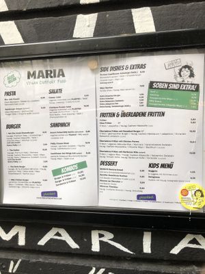 Menu   at MARIA in Berlin