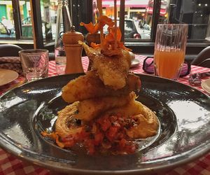 main dish: rösti-eggplant stack at MARIA in Berlin