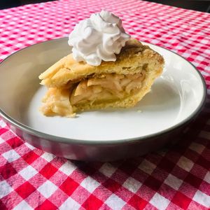 Apple pie with whipped cream all vegan  at MARIA in Berlin