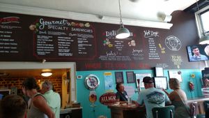 Fun hippy vibe and good food at Brown Dog Deli in Charleston