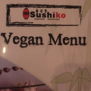 ask for the vegan menu first thing when you walk in!  at Sushiko in Jacksonville