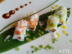 Fancy vegan fruit roll with coconut from Sushiko wi at Sushiko in Jacksonville