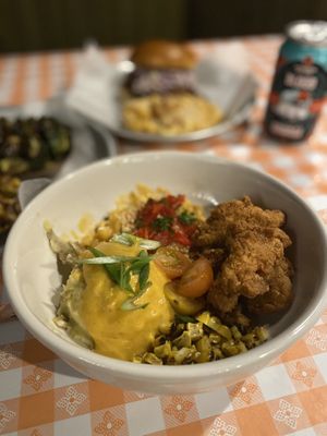 “Chicken bowl” at Dharma Southern Chick'n in Orlando