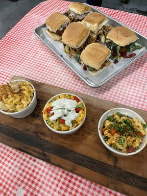 Mac flight and sliders  at Dharma Southern Chick'n in Orlando