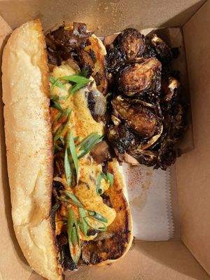 	
SOUTHERN STEAK SAMMY AND BRUSSELS   at Dharma Southern Chick'n in Orlando