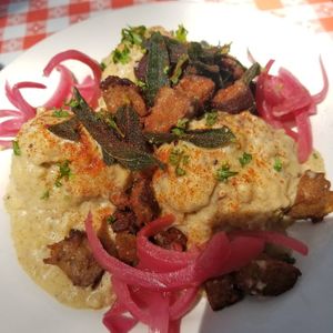 Biscuits and gravy at Dharma Southern Chick'n in Orlando