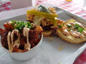 Burger at Dharma Southern Chick'n in Orlando