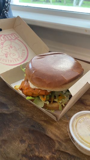 Buffalo sandwich   at Dharma Southern Chick'n in Orlando