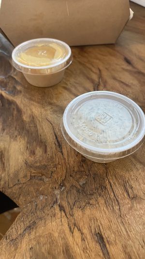 Honee mustard and ranch  at Dharma Southern Chick'n in Orlando