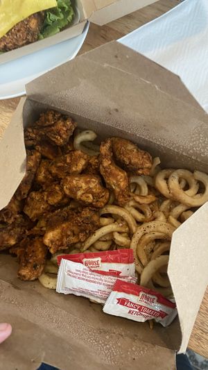 Adult nuggs and fries  at Dharma Southern Chick'n in Orlando