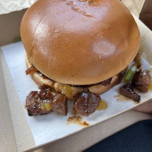 georgia peach sloppy joe   at Dharma Southern Chick'n in Orlando