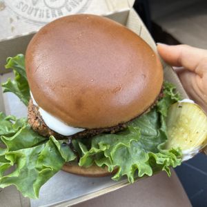 caesar sandwich  at Dharma Southern Chick'n in Orlando