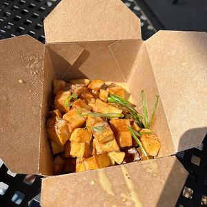 cheesy hommies at Dharma Southern Chick'n in Orlando