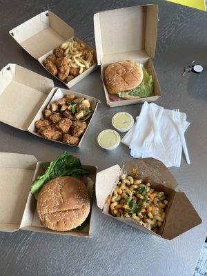 the spread  at Dharma Southern Chick'n in Orlando