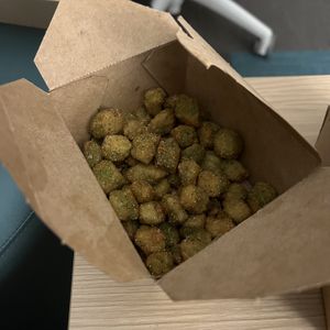 fried okra  at Dharma Southern Chick'n in Orlando