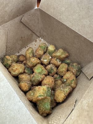 Fried okra   at Dharma Southern Chick'n in Orlando