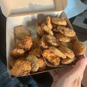 kids nugz and fried pickles at Dharma Southern Chick'n in Orlando