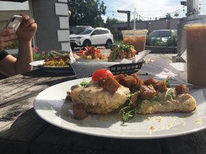 Biscuits and Gravy 😍 at Dharma Southern Chick'n in Orlando