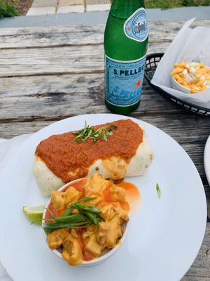 Wet burrito and cheesy homies at Dharma Southern Chick'n in Orlando