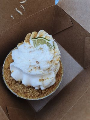 Key lime cupcake  at Dharma Southern Chick'n in Orlando