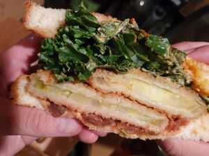 Fried green tomato at Dharma Southern Chick'n in Orlando