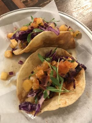 Tempeh tacos at Dharma Southern Chick'n in Orlando