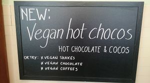 creamy hot chocolate with coconut icecream at Marks in Maastricht