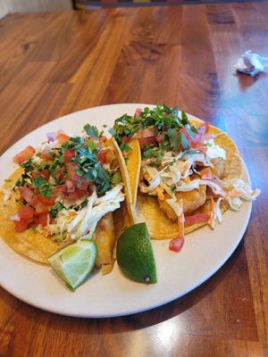 Fish tacos at Veggie Grill by Next Level - Tustin Marketplace in Irvine
