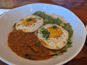 Huevos rancheros - bomb!!! Best thing I've had at Veggie Grill at Veggie Grill by Next Level - Tustin Marketplace in Irvine