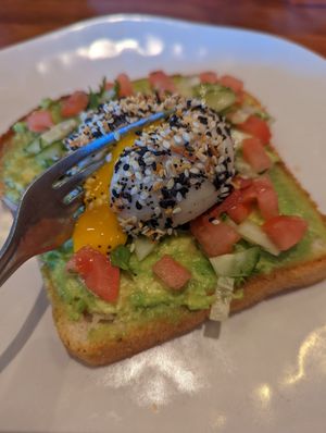 Look at that yolk 👀 at Veggie Grill by Next Level - Tustin Marketplace in Irvine