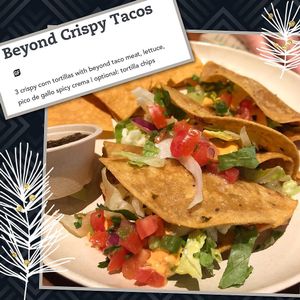 2018 seasonal special: Beyond burger crispy tacos at Veggie Grill by Next Level - Tustin Marketplace in Irvine
