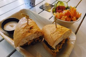 Korean BBQ Jackfruit Sandwich at Green Cup Cafe in Fort Myers