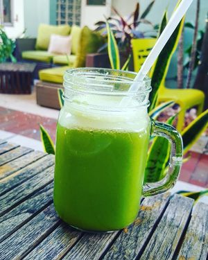Amazing green juice! at Green Cup Cafe in Fort Myers
