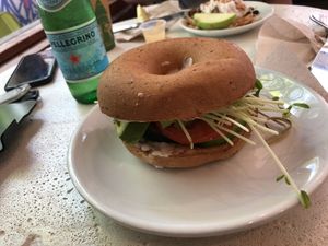 Avocado Bagel at Green Cup Cafe in Fort Myers