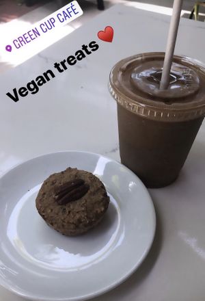Vegan Protein Shake and Banana Pecan Muffin!  at Green Cup Cafe in Fort Myers