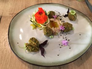 falafel finger food at Reliva in Bruges