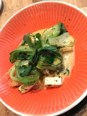 Thai curry. Food sharing  at Reliva in Bruges