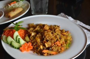 Pineapple Fried Rice with Tofu at Kati Thai Cuisine in Gadsden