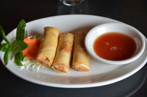 Veggie Spring Rolls, rolled in-house at Kati Thai Cuisine in Gadsden