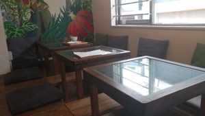 Small eating area. First order from the counter at the opposite end of the store. at Smoothie etc. in Kyoto