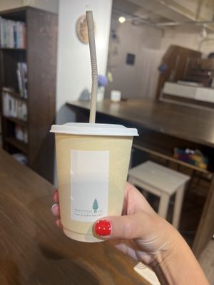 cacao energy smoothie take-out  at Smoothie etc. in Kyoto