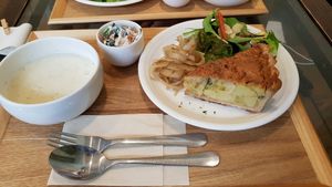 Quiche set at Smoothie etc. in Kyoto