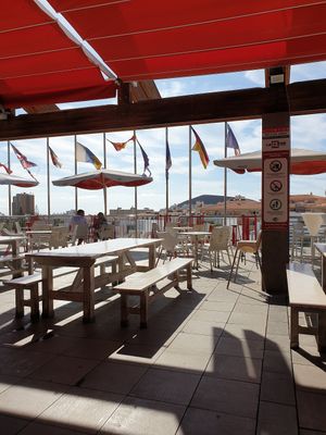 Auf der Sonnenterrasse zum Essen at kVegan in Tenerife