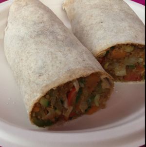 Quinoa & veggie wrap at kVegan in Tenerife