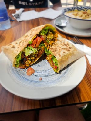 Tofu & Veg wrap at kVegan in Tenerife