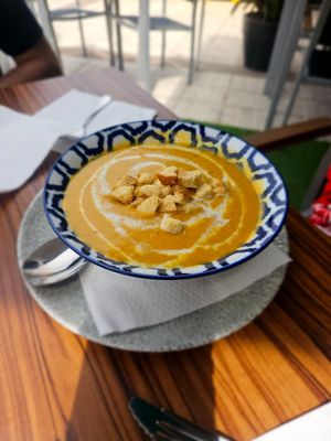 Vegetable soup at kVegan in Tenerife